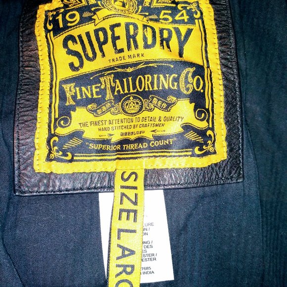 SuperDry Leather Jacket - Picture 5 of 8